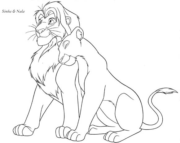 581x462 Lion King Coloring Pages Lion King Coloring Pages Simba And Nala