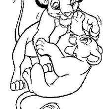220x220 Simba With Nala Under The Stars Coloring Pages