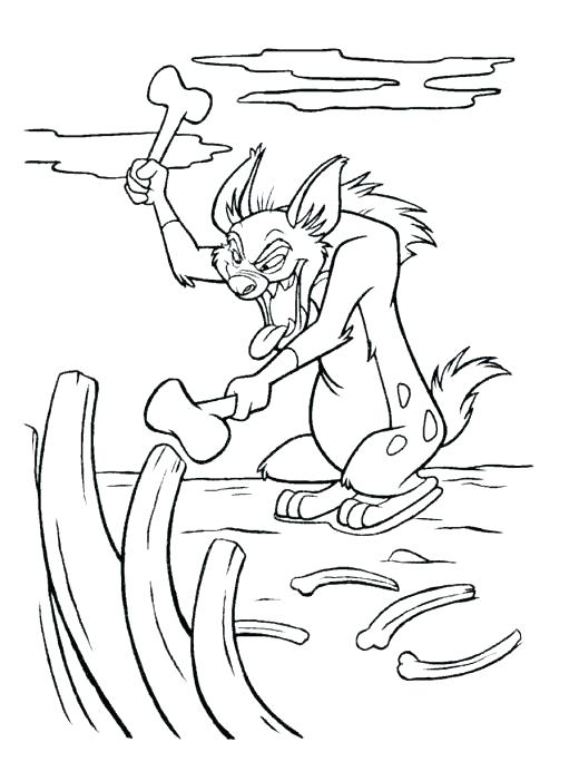 520x701 Hyena Coloring Page Pages Hyenas Coloring Pages Lion King Hyena