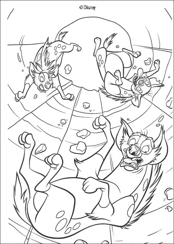 607x850 Shenzi, Banzai And Ed Plunge Coloring Pages