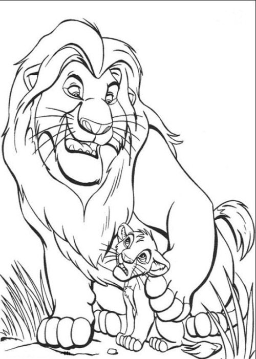 500x701 Mufasa Coloring Page For Kids Free Animal Pages