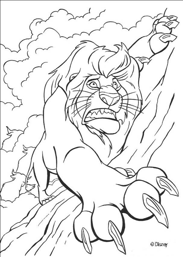 607x850 Mufasa In Trouble Coloring Pages