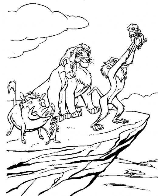 520x644 Lion King Printable Coloring Pages El Rey Leon, Dibujos Para