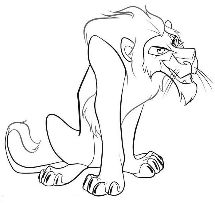 700x660 Print Evil Scar The Lion King Coloring Page Or Download Evil Scar