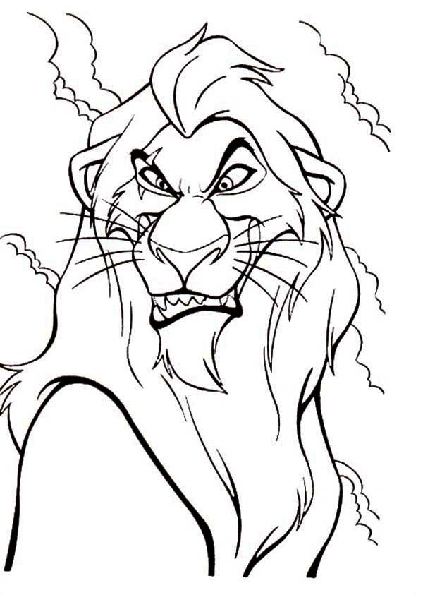 600x843 The Lion King Scar Evil Plan Coloring Page Rey Leon