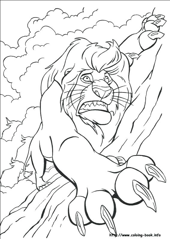 567x794 Lion King Color Pages