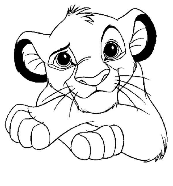 600x646 Simba Coloring Pages Page For Kids Lion King Cartoon Get Bubbles
