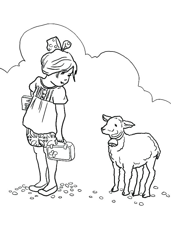 600x833 Lion Lamb Coloring Page Professional