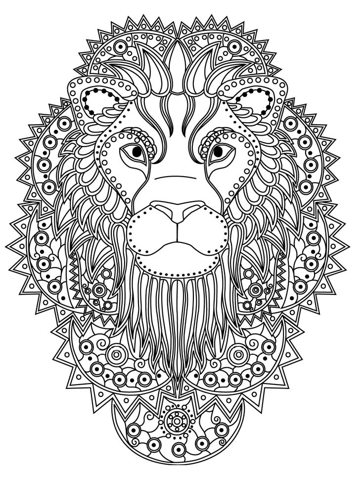 Lion Mandala Coloring Pages