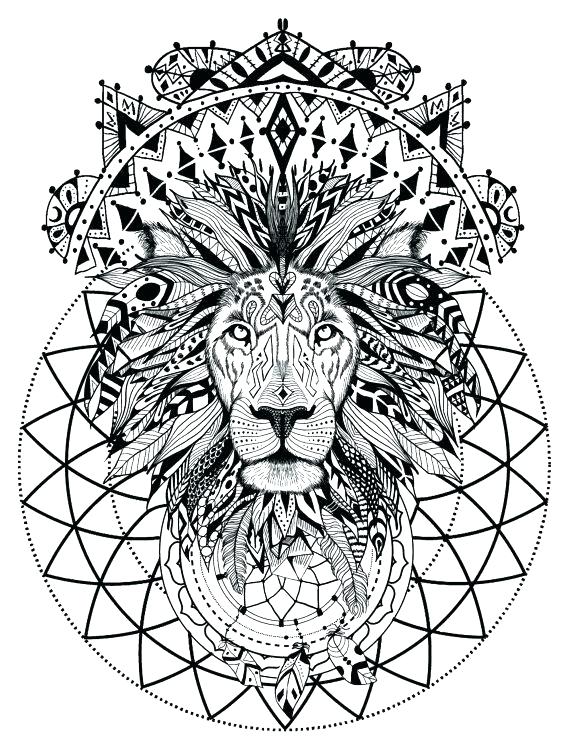 570x738 Mandala Coloring Pages Printable Lion Mandala Coloring Pages Lion