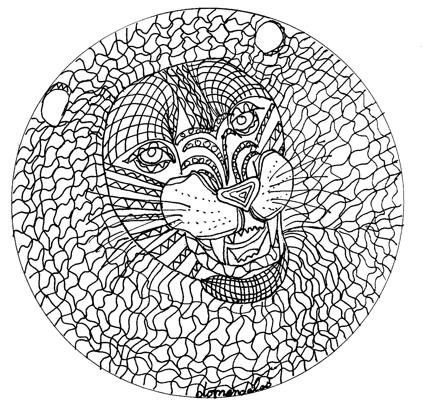 1418x1367 Mandala Lion