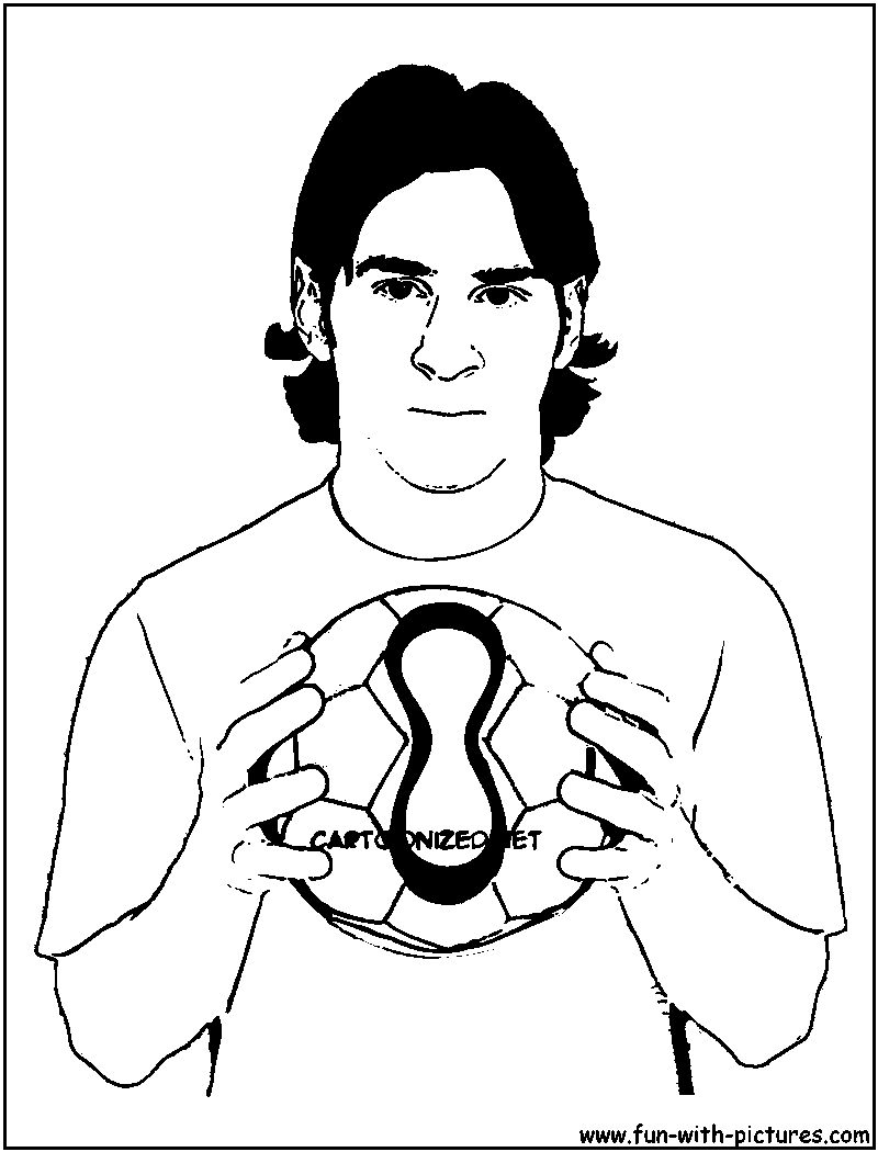 800x1050 Lionel Messi Coloring Page