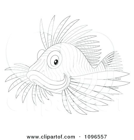 450x470 Lionfish Coloring Page Outlined Lion Fish Coloring Page Lionfish