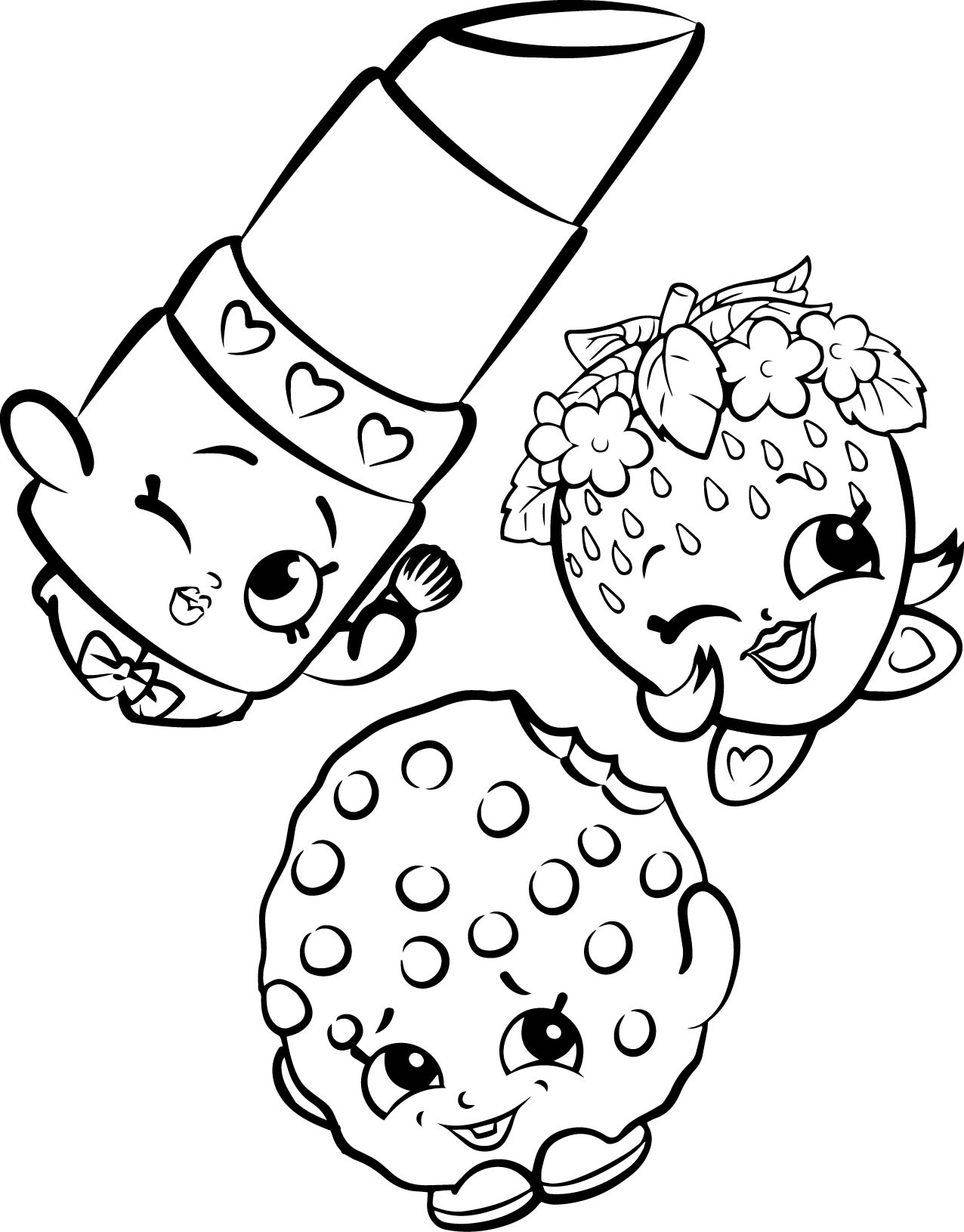 1276x1630 Shopkins Lippy Lips Coloring Page Download 4