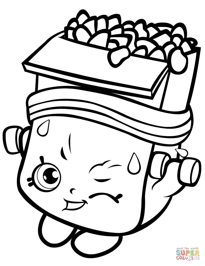 839x1086 Breaky Crunch Shopkin Coloring Page On Lips Coloring Page
