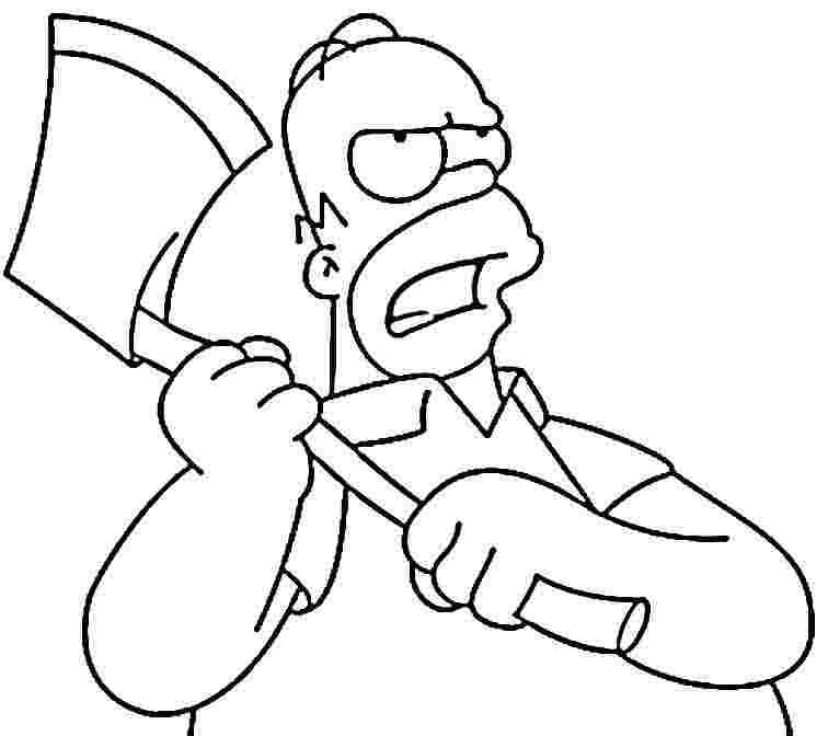 756x672 Bart, Homer, Lisa And Marge Simpsons Coloring Pages