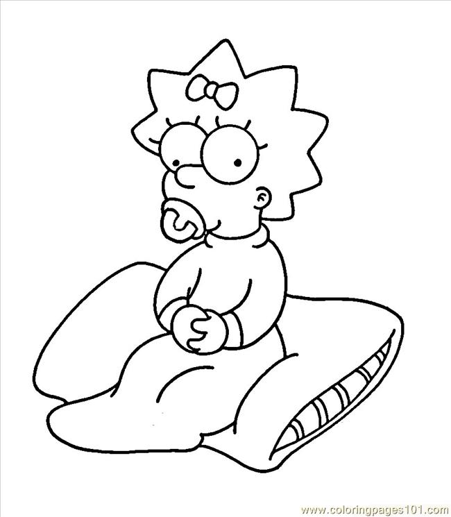 650x745 Maggie Simpson Coloring Pages, The Simpsons Coloring Pages Lisa
