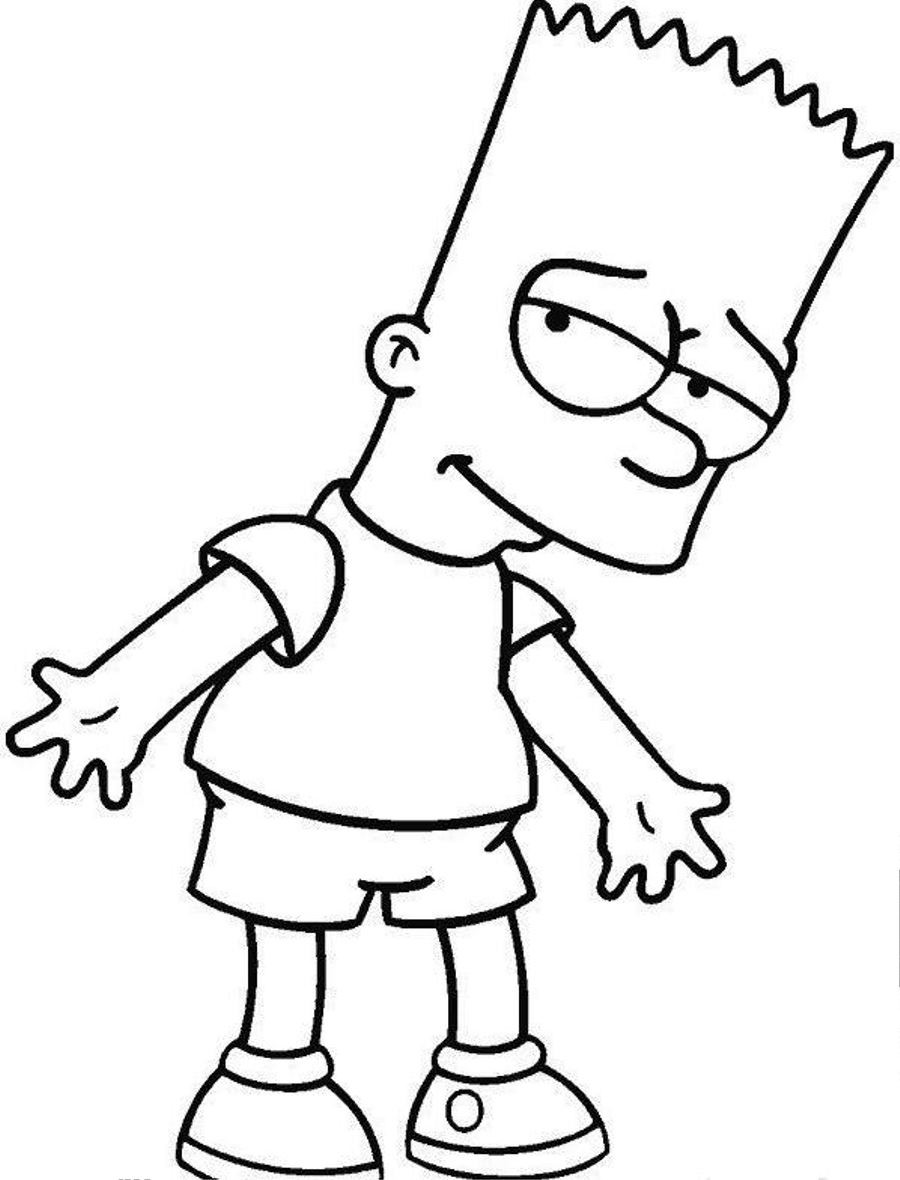 900x1180 Bart Lisa Simpson Coloring Pages Print Free Fair