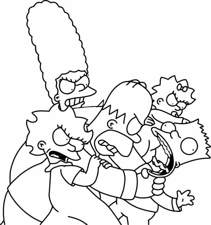 728x775 Coloring Book ~ The Simpsons Coloring Book Characters Pages