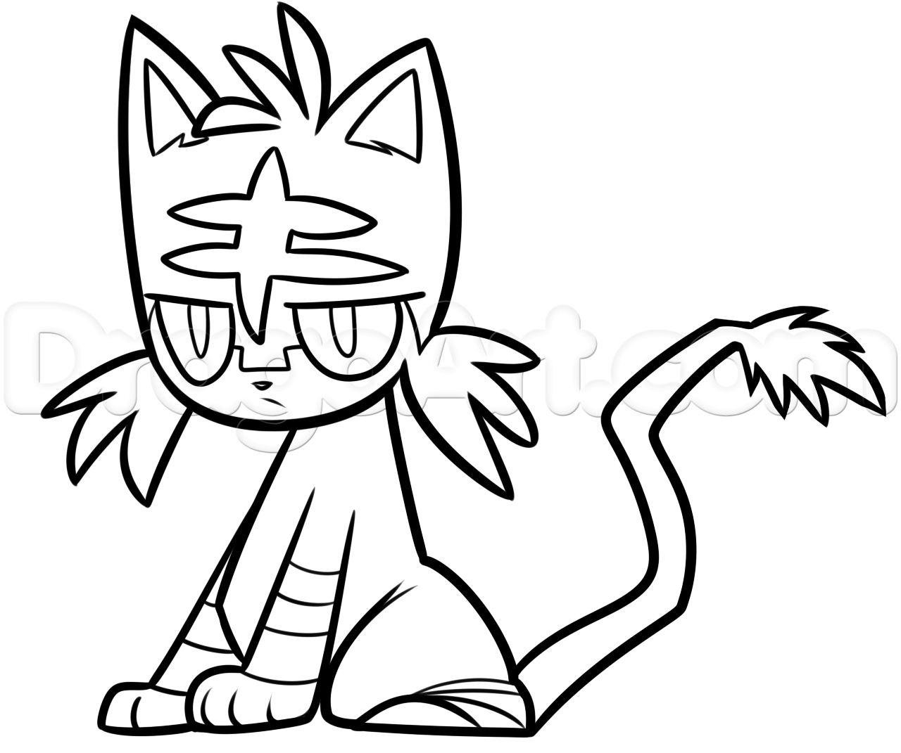 1280x1071 Now Litten Coloring Pages Pokemon Drawing Clipartxtras