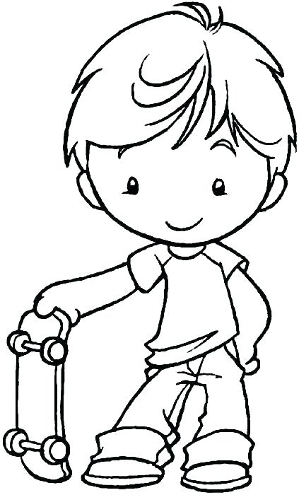 423x700 Boy And Girl Coloring Pages Little Boy Coloring Pages Boy Coloring