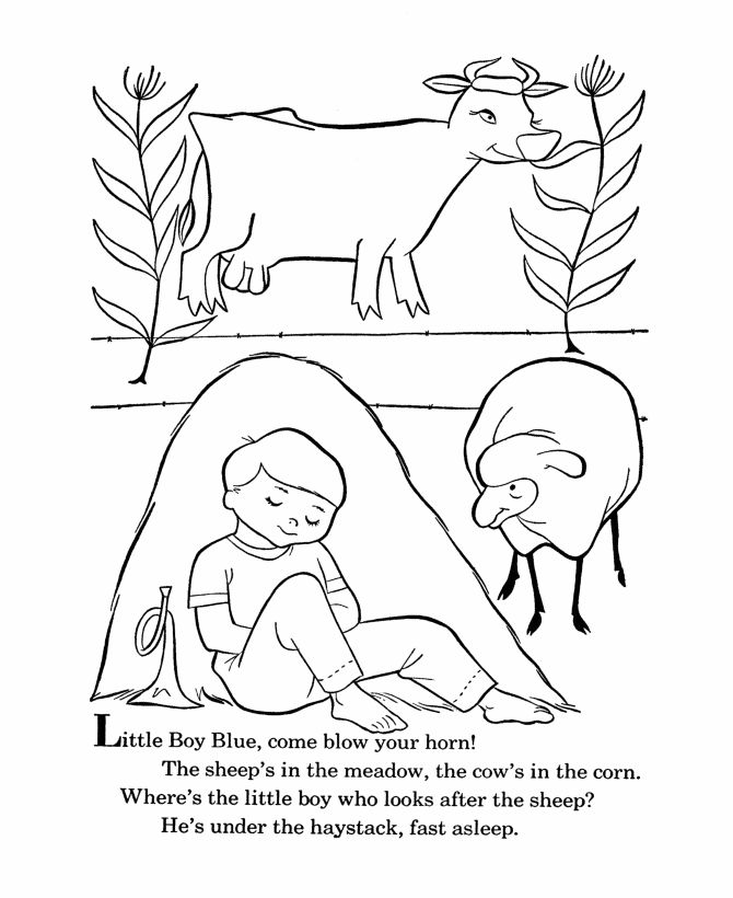 Little Boy Blue Coloring Pages