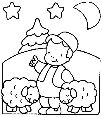 349x400 Little Boy Blue With His Sheep Kids Coloring Pages Gtgt Disney