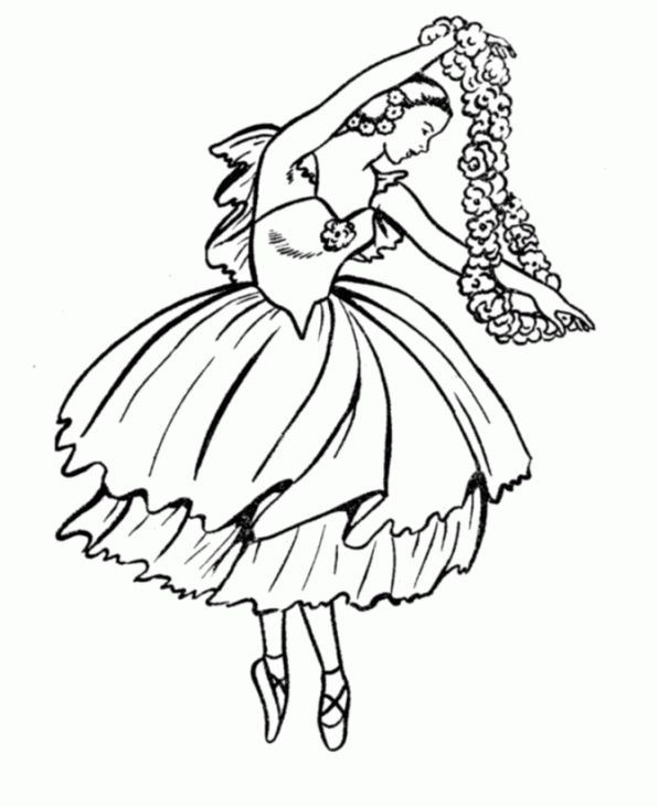 Little Girl Ballerina Coloring Pages