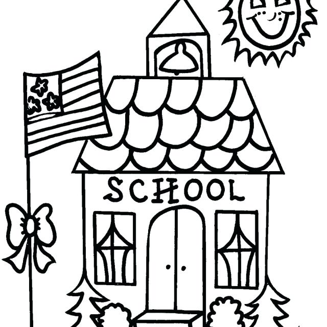 640x640 House Color Page Little House In Houses Coloring Page House