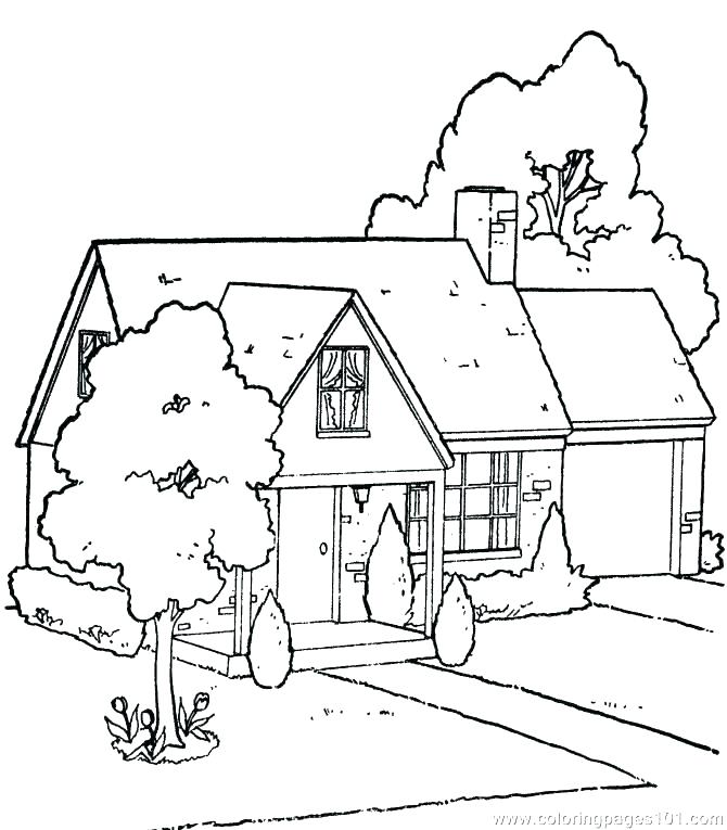 670x765 Houses Coloring Pages Little House Victorian Houses Colouring