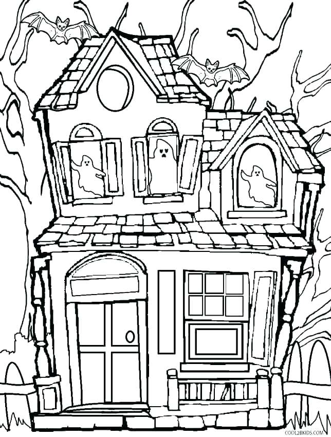 644x850 Monster House Coloring Pages House Coloring Page Little House