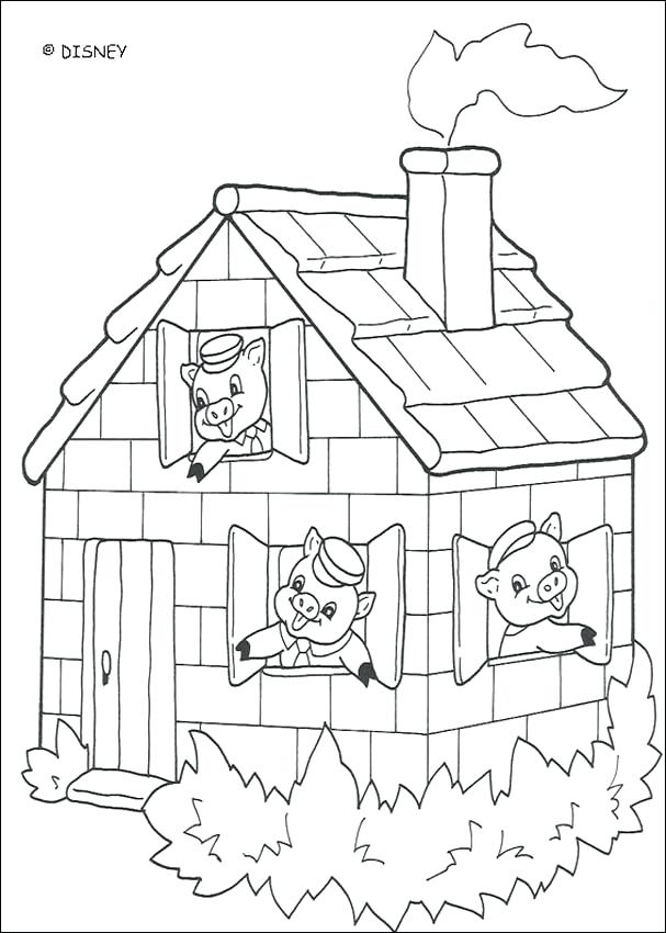607x850 Pigs Coloring Pages A Beautiful House Coloring Page Coloring Pages