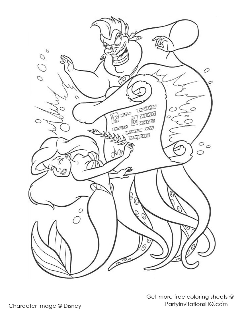 850x1100 The Little Mermaid 2 Coloring Pages The Little Mermaid 2 Coloring