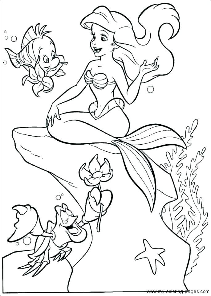 685x960 Disney Mermaid Coloring Pages Professional