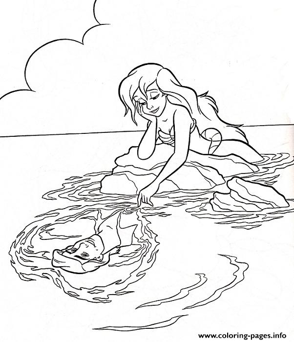 602x700 Ariel Always Thinking About Eric Little Mermaid S8973 Coloring