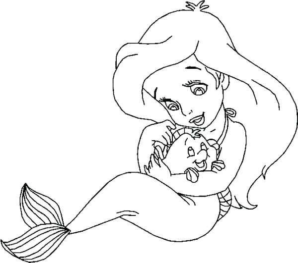 600x531 Disney Little Mermaid Coloring Pages Princess Color Pages