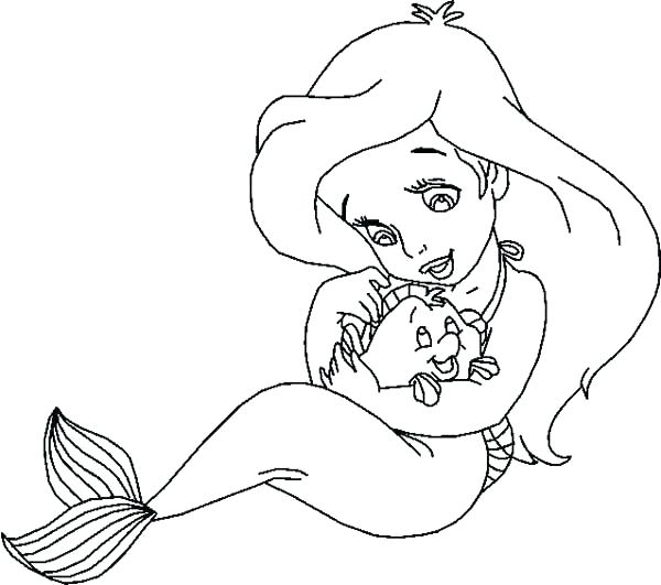 600x531 Mermaid Coloring Pages Online Mermaid Coloring Pages Online