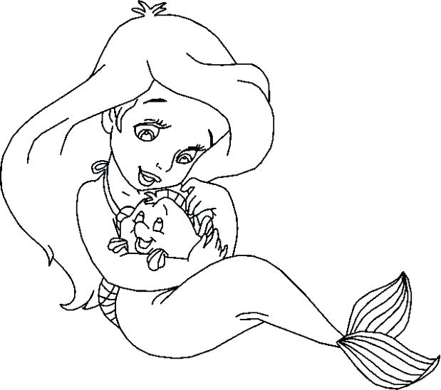 619x548 Mermaid Coloring Pics Free Princess Coloring Pages To Print Baby