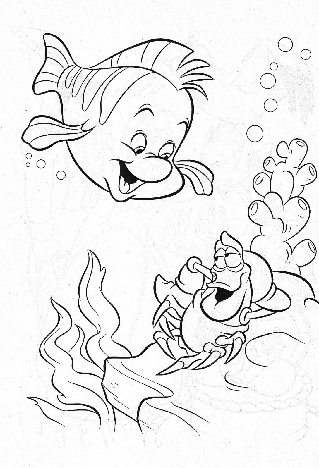 1090x1600 Fresh Little Mermaid Flounder Coloring Pages Gallery Free