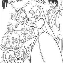 220x220 Ariel, Flounder And Sebastian Coloring Pages