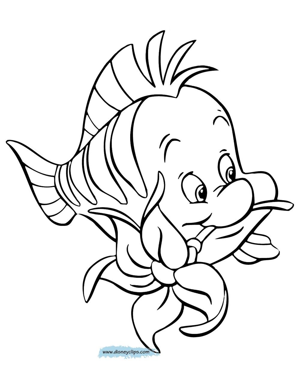 1000x1278 Little Mermaid And Flounder Coloring Pages Fresh The Little