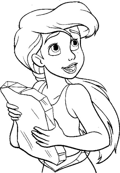 Little Mermaid Melody Coloring Pages