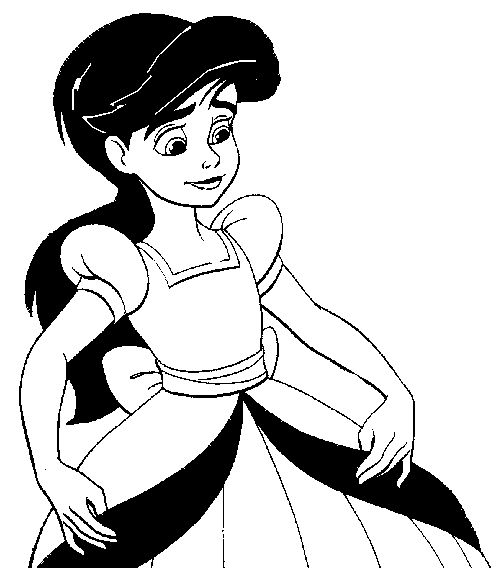 496x568 Ariel's Daughter Melody Ariel Coloring Pages Baby Mermaid