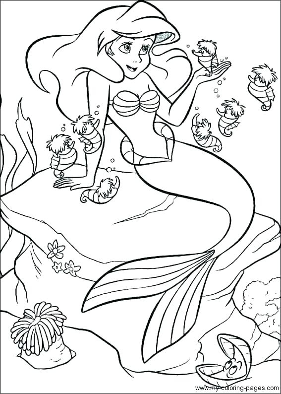 567x794 Printable Little Mermaid Coloring Pages