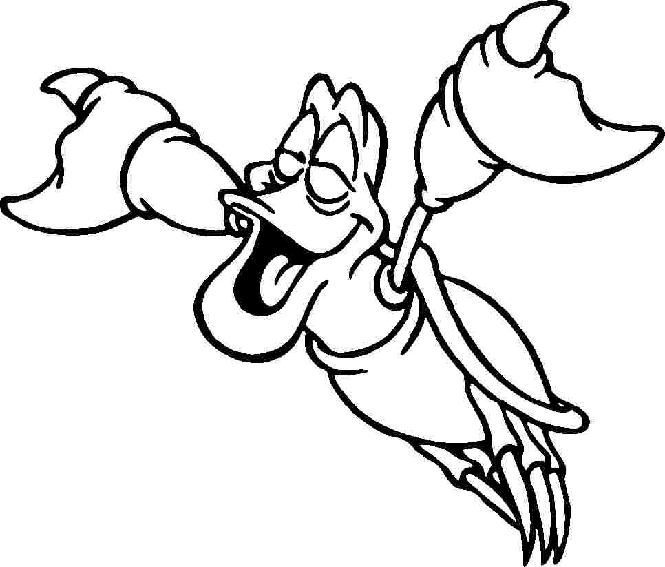 966x823 Crab Sebastian Coloring Pages