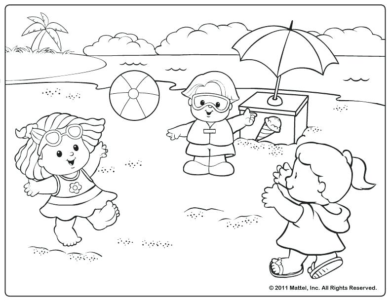 792x612 Little People The Beach Coloring Pages Crafts Little People