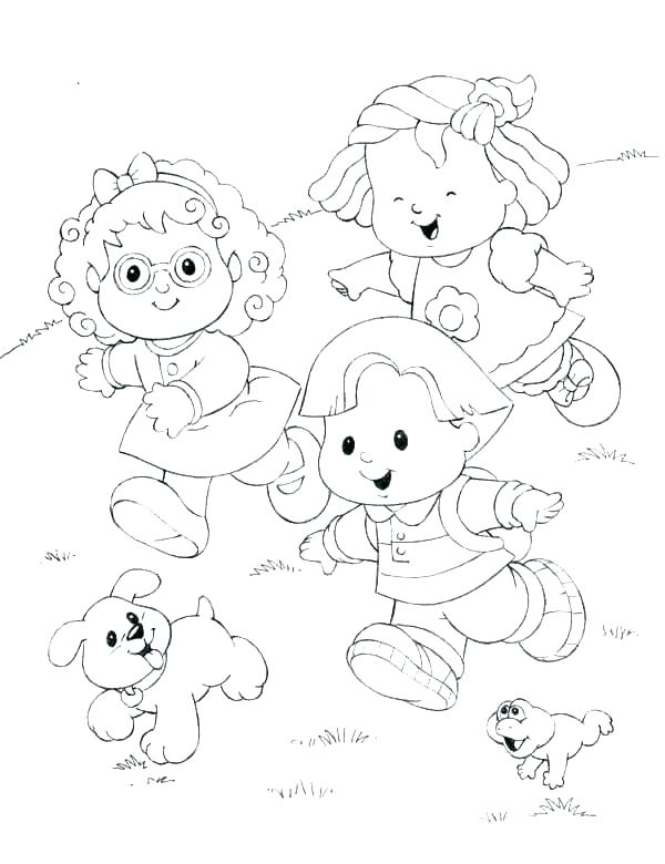600x780 Little People Coloring Pages Farm Coloring Page Fisher Price