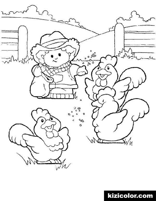 600x772 Little People Feeding Chickens Pages