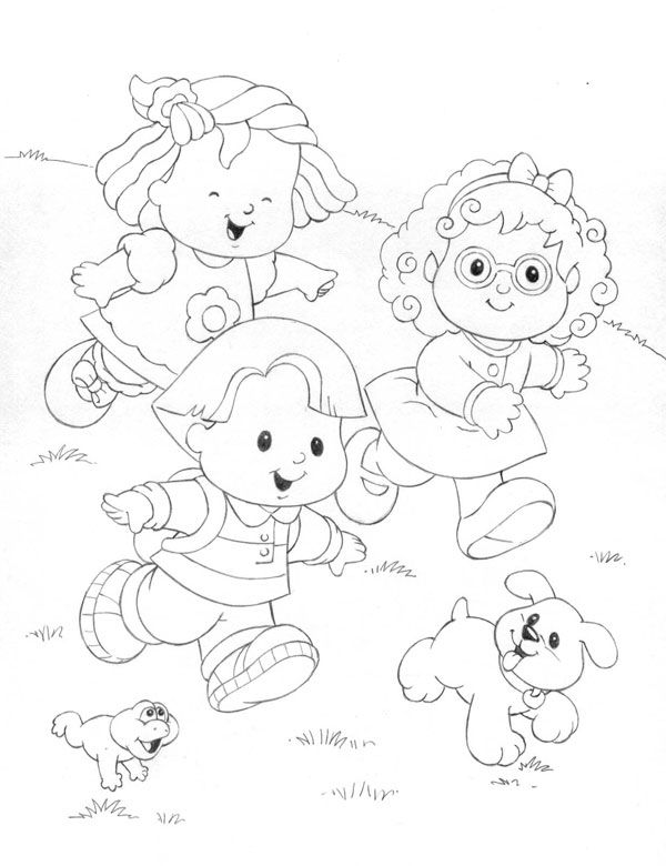 600x780 Little People Coloring Pages Para Colorear People