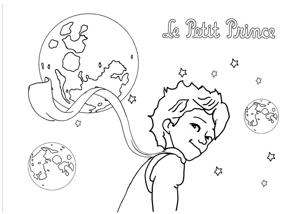 992x691 Coloriage Le Petit Prince 2.jpg Der Kleine Prinz